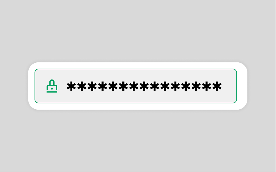Password entry input field.