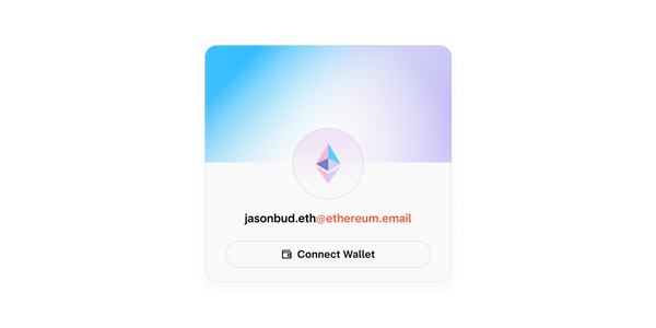 An Ethereum Naming Service name with an @ethereum.email address.