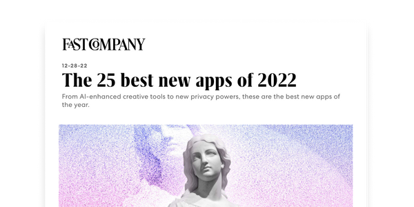 Fast Company top 25 apps of 2022 headline.