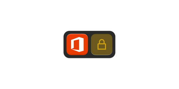 Outlook lock badge.