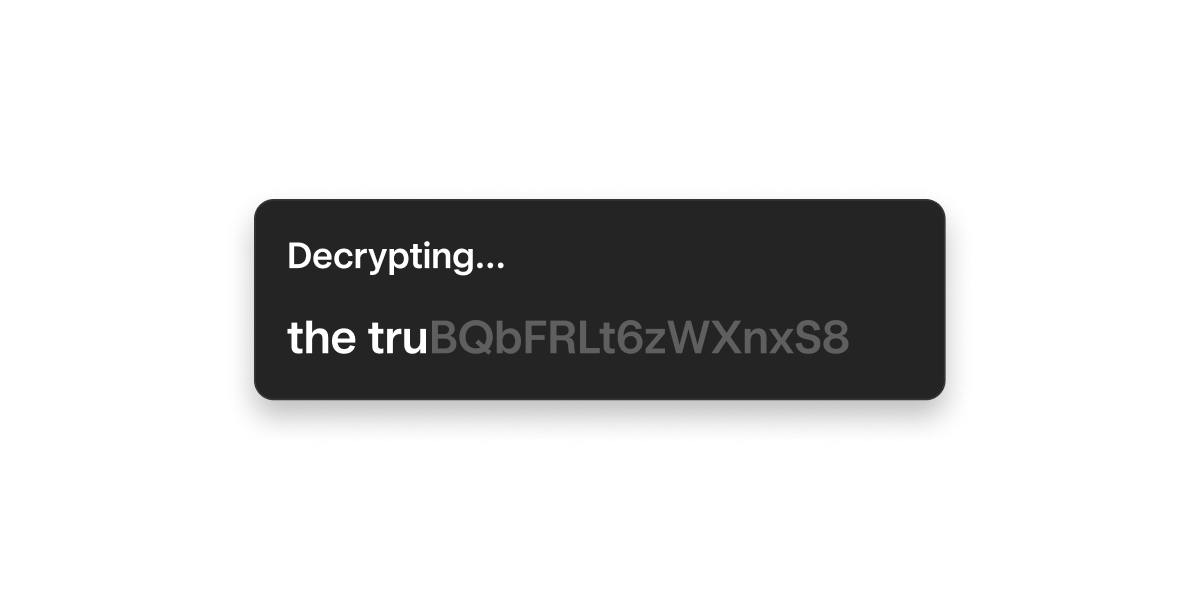 Decrypting text image.