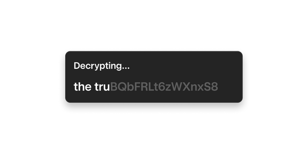 Decrypting text image.