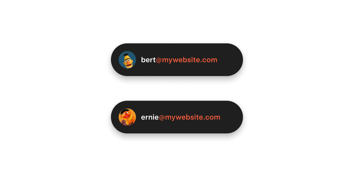 Multiple users with custom domain email aliases.