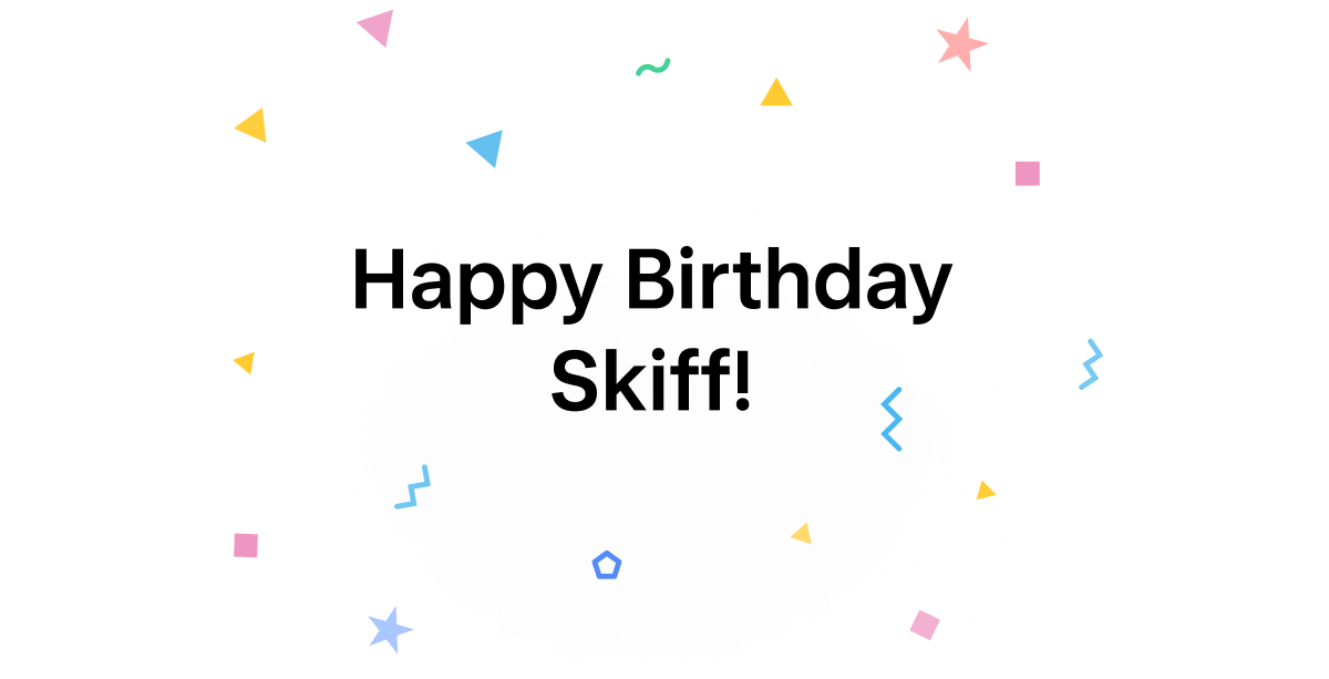 Happy birthday graphic.