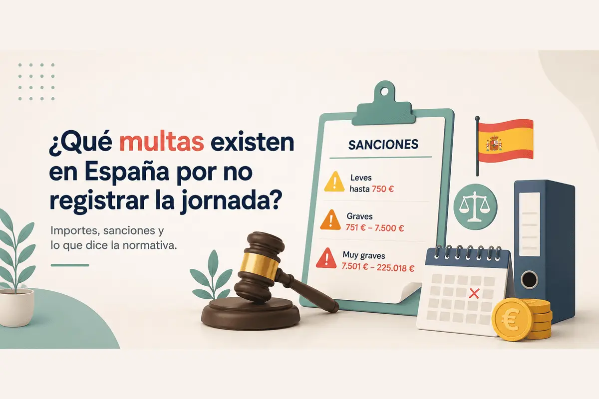 ¿Qué multas hay en España por no fichar?