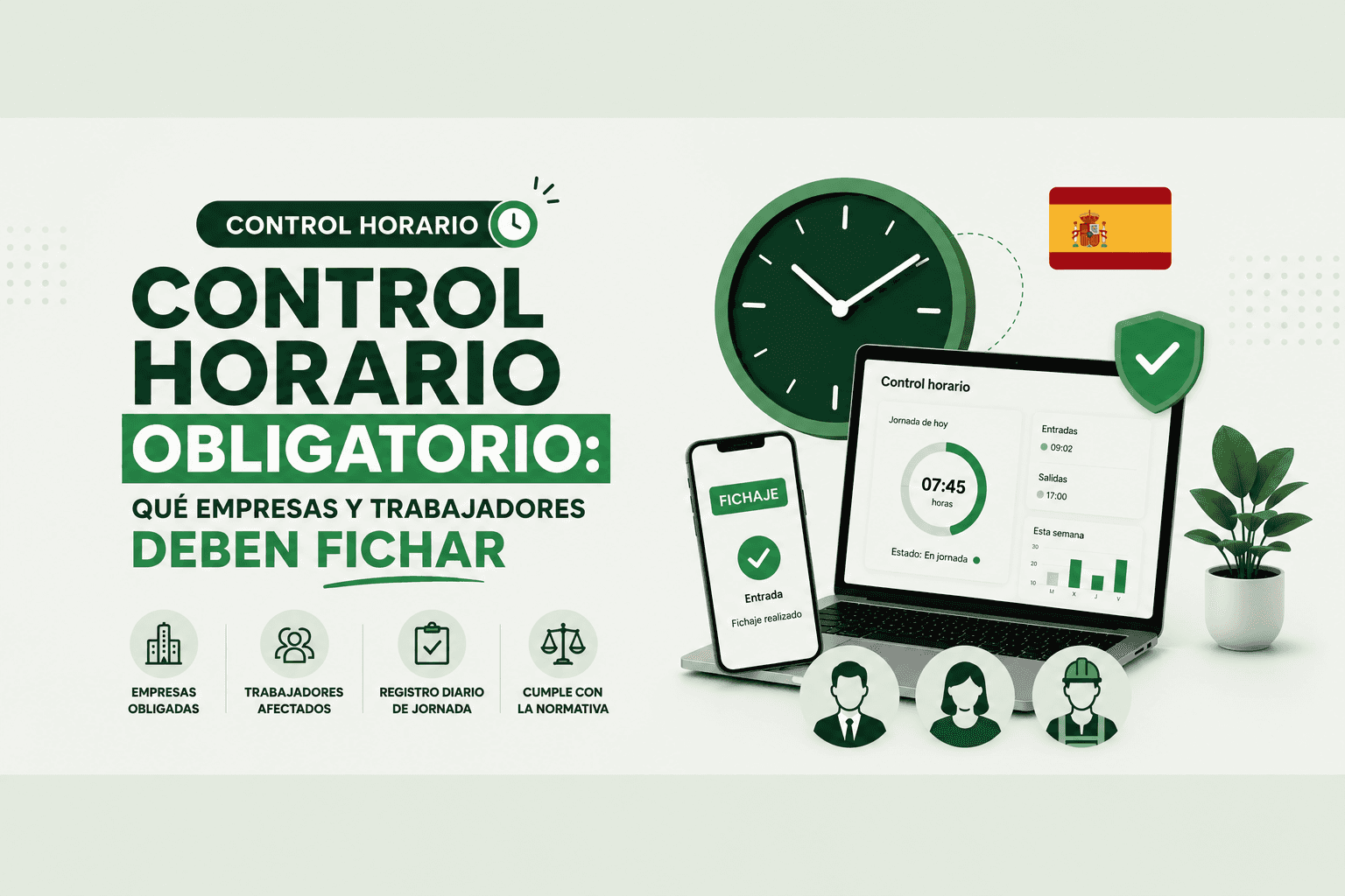 Control horario España: qué empresas deben fichar
