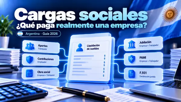 Cargas sociales de una empresa: aportes, contribuciones, obra social, jubilación, PAMI y F.931