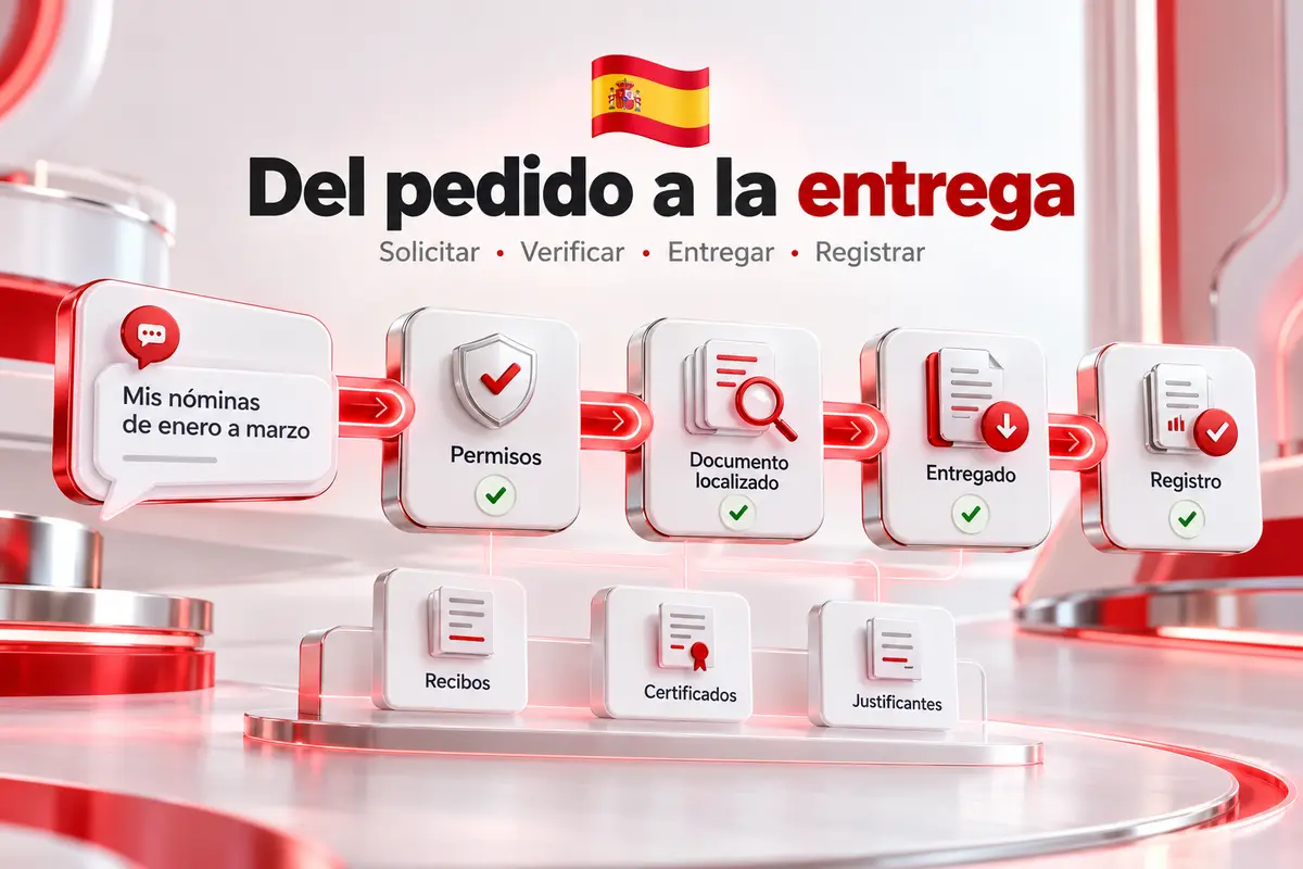Mapa de documentos de empleados por tipo con indicación de quién puede acceder a cada uno: empleado, manager y RRHH