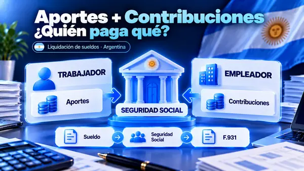 Aportes del trabajador y contribuciones del empleador hacia la seguridad social, del sueldo al F.931