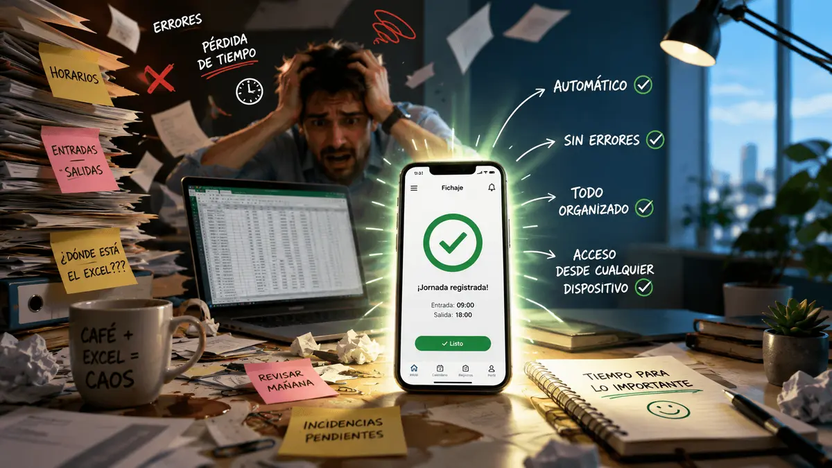 Excel vs. control horario digital ¿hora de cambio?