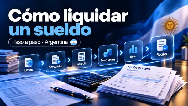 Cómo liquidar un sueldo paso a paso: datos, novedades, cálculo, descuentos, neto y recibo