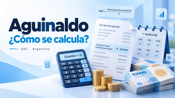 Cálculo del aguinaldo o SAC con calculadora, recibo de sueldo y calendario del semestre