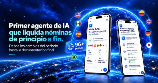 Primer agente de IA que liquida nóminas de principio a fin: la app de Employ muestra la nómina completada en más de 96 países