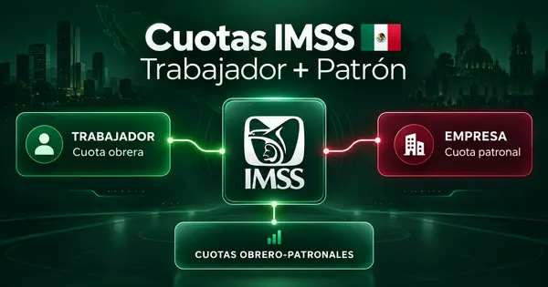 Portada: Cuotas IMSS — Trabajador + Patrón