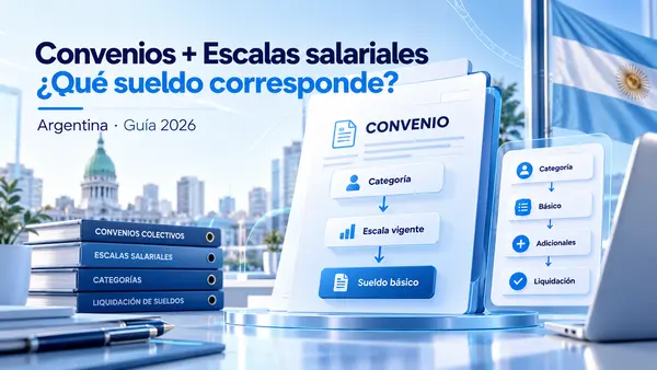 Del convenio colectivo y la categoría a la escala vigente y el sueldo básico