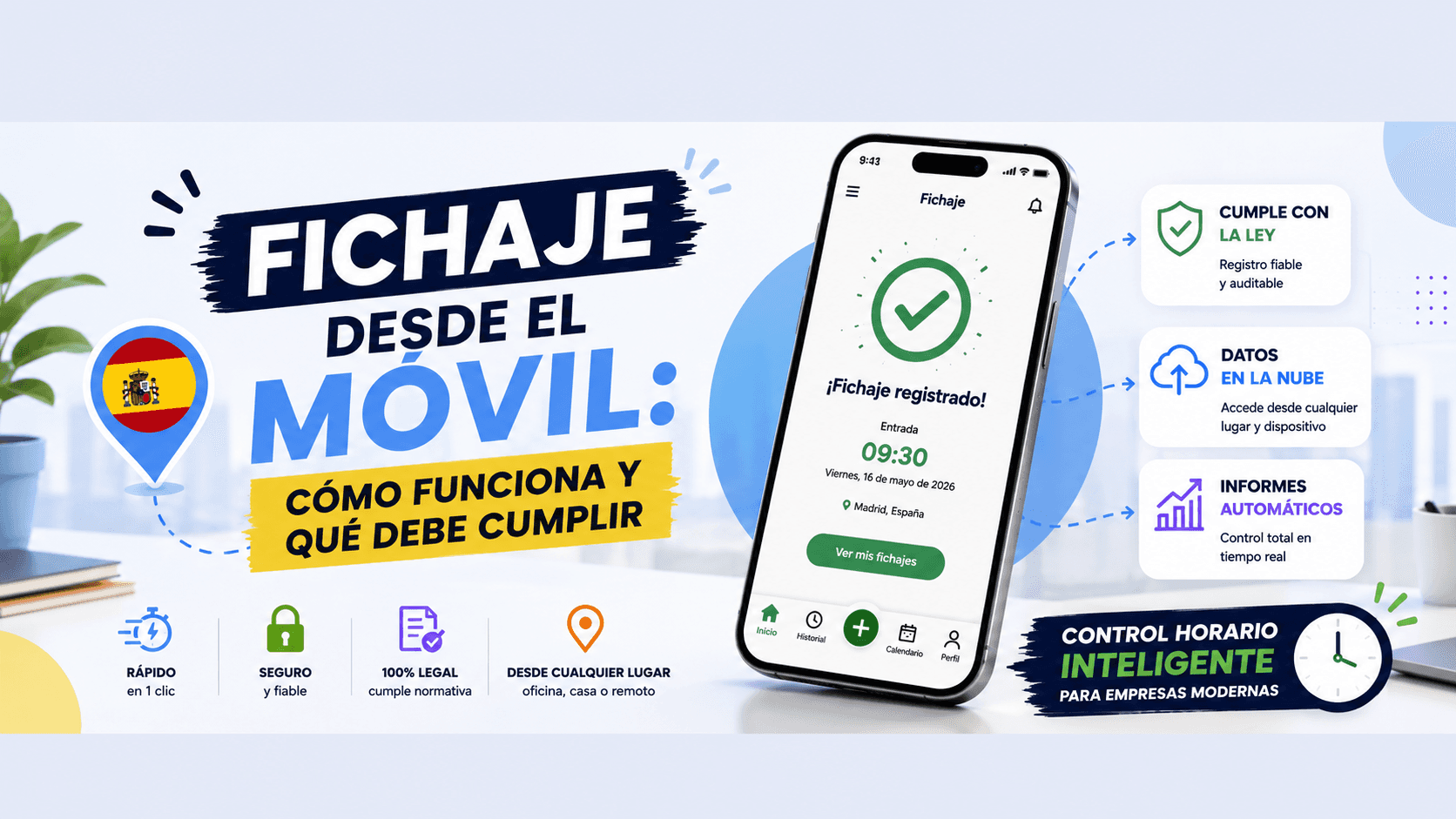 ¿Cómo funciona el Fichaje Digital desde el móvil?