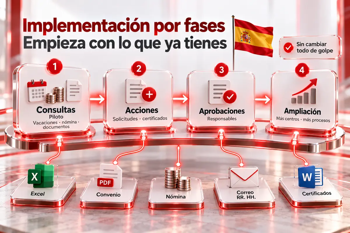 Hoja de ruta en cuatro fases para implementar la atención al empleado de forma progresiva