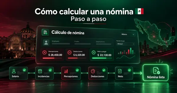 Portada: Cómo calcular una nómina — Paso a paso