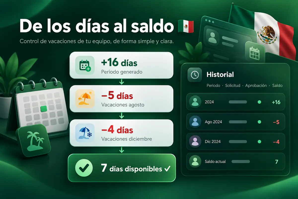 Ilustración sobre datos mínimos del control de vacaciones