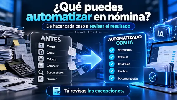 Antes y después de automatizar la nómina: de cargar, copiar y calcular a novedades, cálculos y controles automatizados