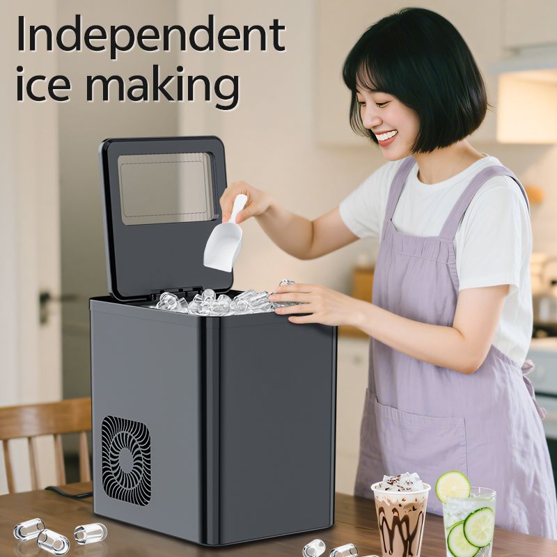 DeTong TM-ICE02 Quiet Ice Maker | 9 Bullet Cubes in 6 Mins view 3