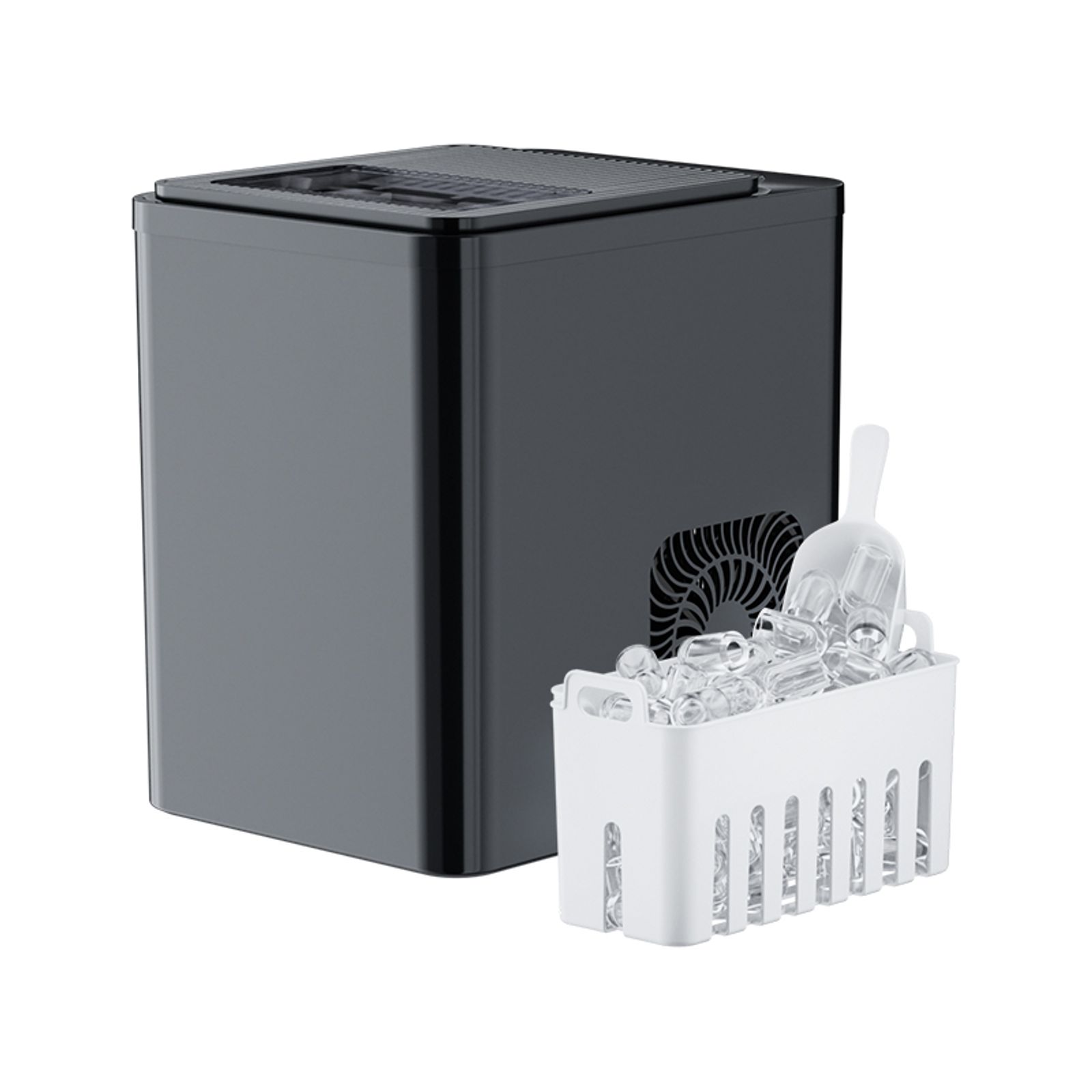 DeTong TM-ICE02 Quiet Ice Maker | 9 Bullet Cubes in 6 Mins view 1
