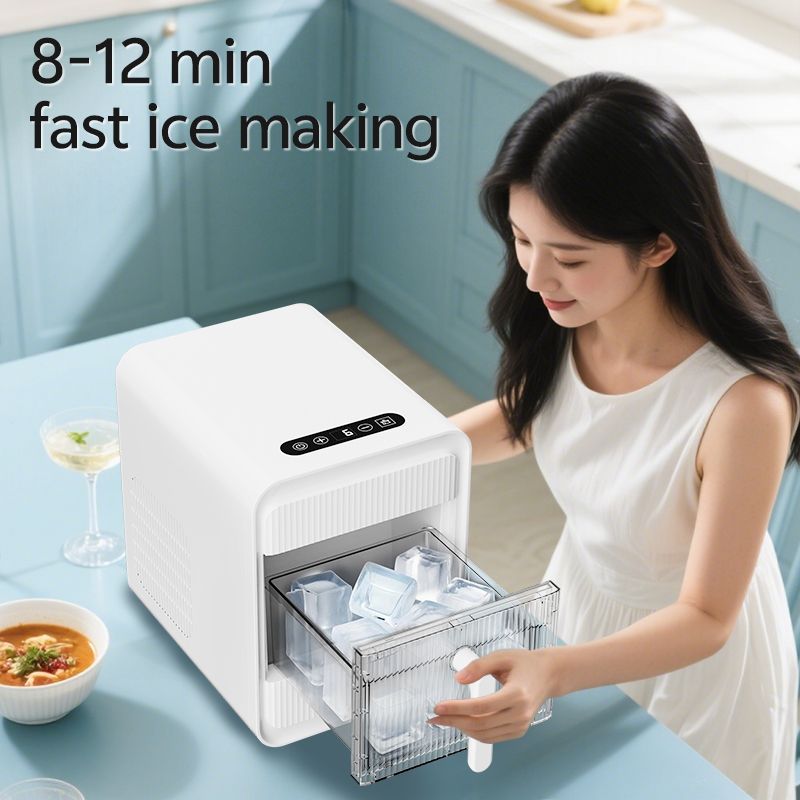 DeTong TM-ICE01 Square Ice Maker | 12 Cubes in 10 Mins, 35lbs/Day view 5