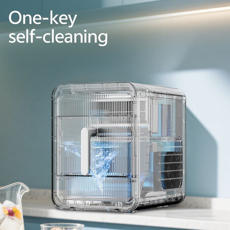 DeTong TM-ICE01 Square Ice Maker | 12 Cubes in 10 Mins, 35lbs/Day view 8