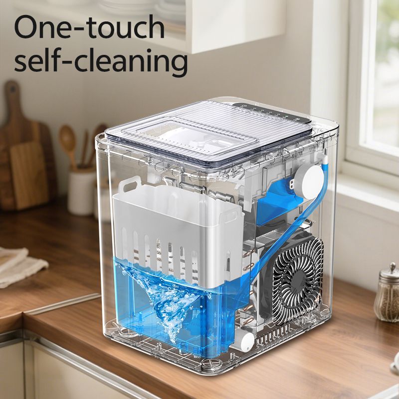 DeTong TM-ICE02 Quiet Ice Maker | 9 Bullet Cubes in 6 Mins view 8