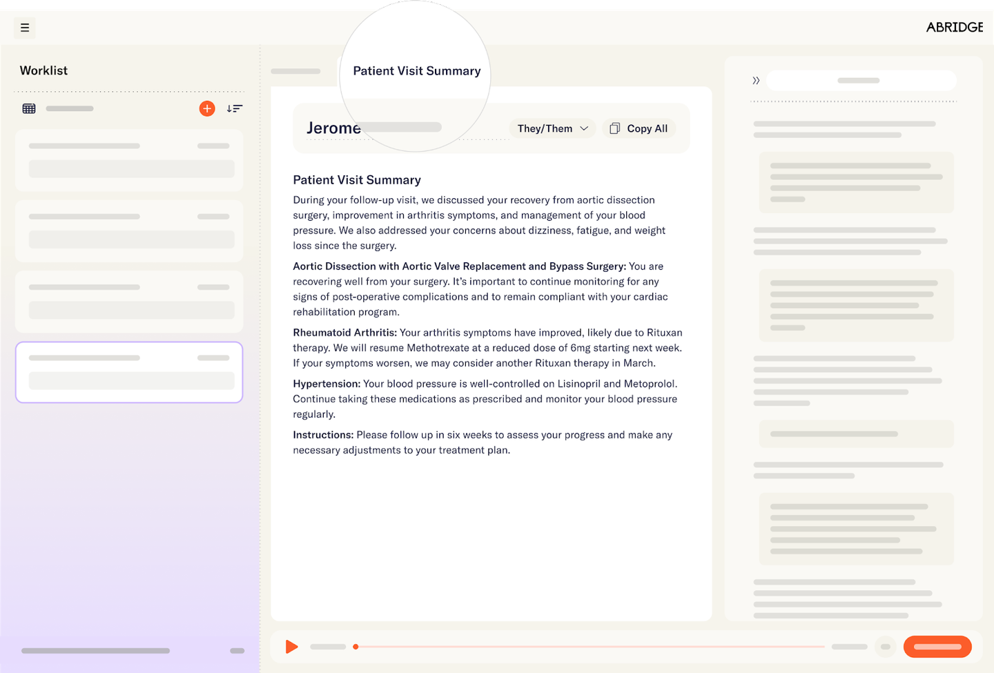 Abridge AI Scribe