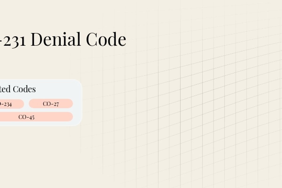 CO-231 Denial Code: Mutually Exclusive Same-Day Procedures