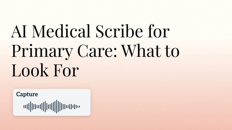 AI Medical Scribe for Primary Care: What to Look For Hero Image