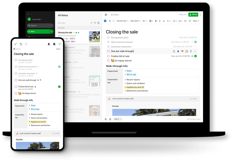Evernote note taker