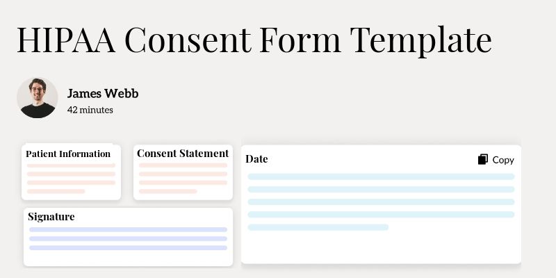 HIPAA Consent Form Template Hero Image