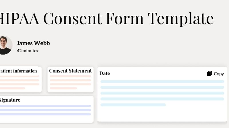 HIPAA Consent Form Template Hero Image
