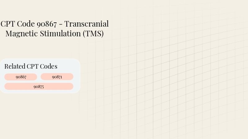 Header image for Code 90867 - Transcranial Magnetic Stimulation (TMS)