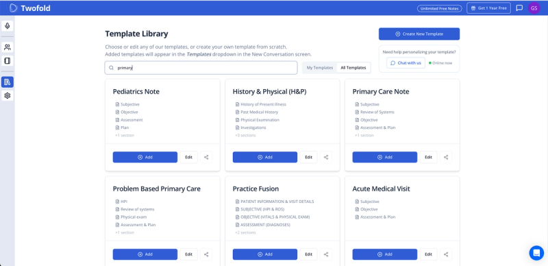 Twofold Health tops reviews for ai medical scribe