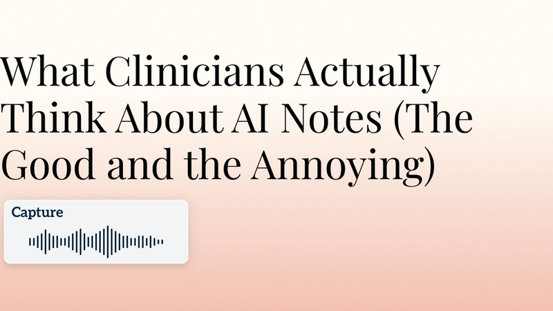 What Clinicians Actually Think About AI Notes (The Good and the Annoying) Hero Image