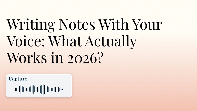 Writing Notes With Your Voice: What Actually Works in 2026? Hero Image