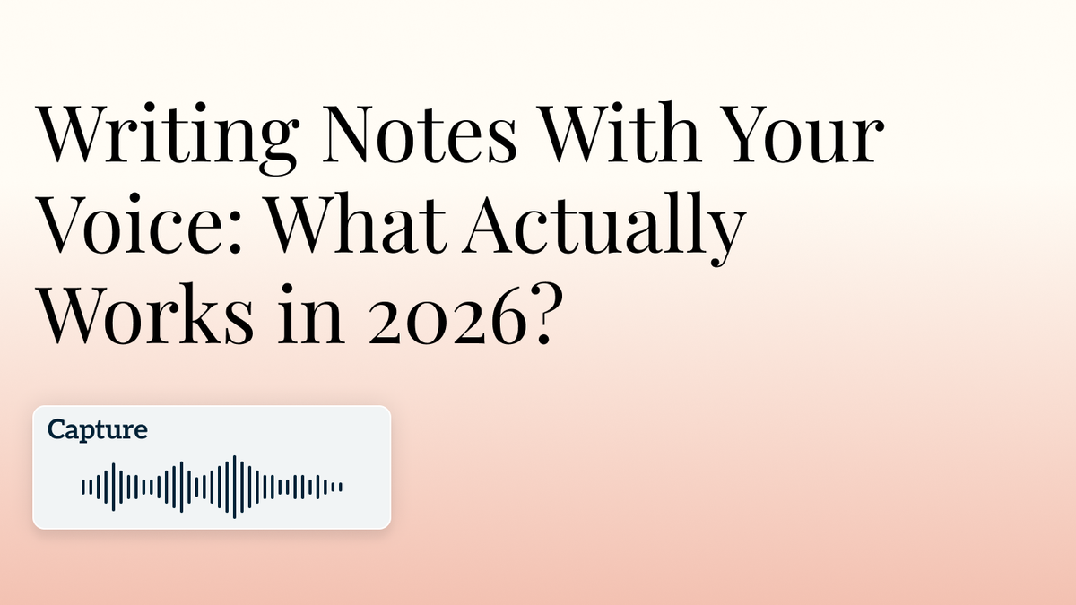 Writing Notes With Your Voice: What Actually Works in 2026? Hero Image