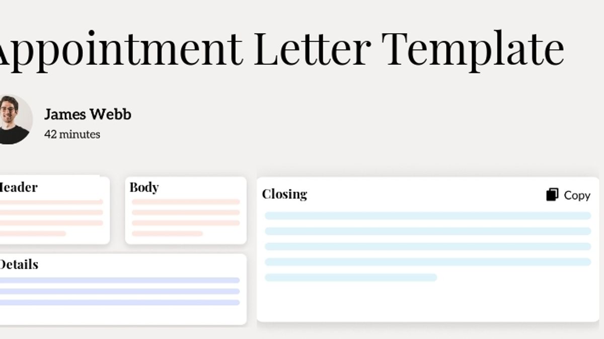 Appointment Letter Template Template Hero Image