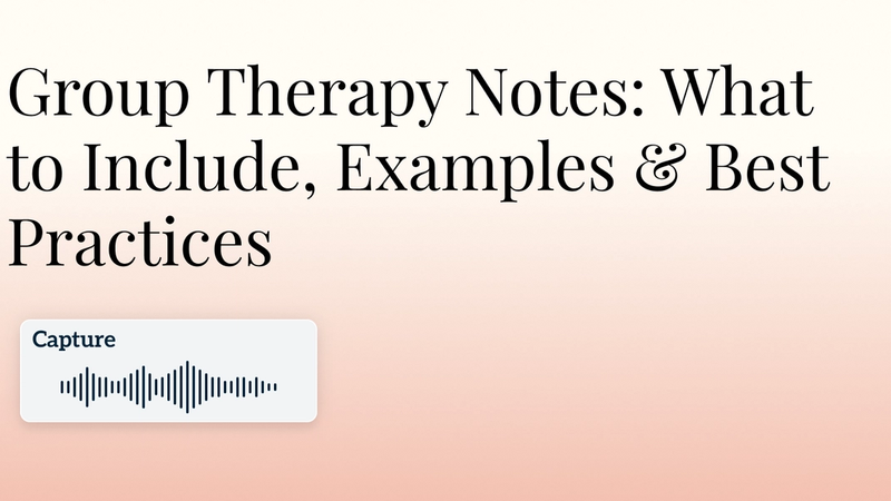 Group Therapy Notes: What to Include, Examples & Best Practices Hero Image