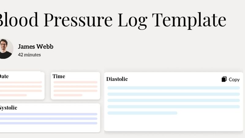 Blood Pressure Log Template Hero Image