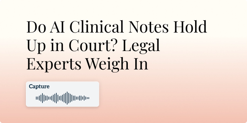Do AI Clinical Notes Hold Up in Court? Legal Experts Weigh In Hero Image