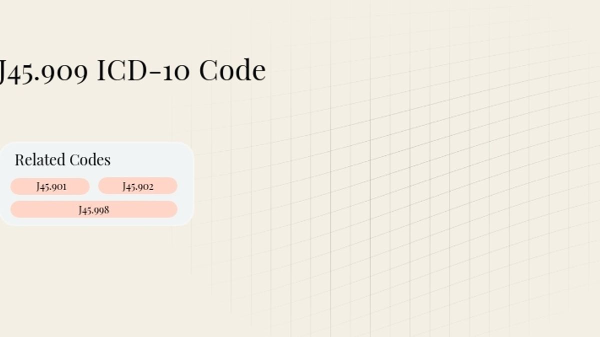J45.909 ICD-10 Code: Reactive Airway Disease