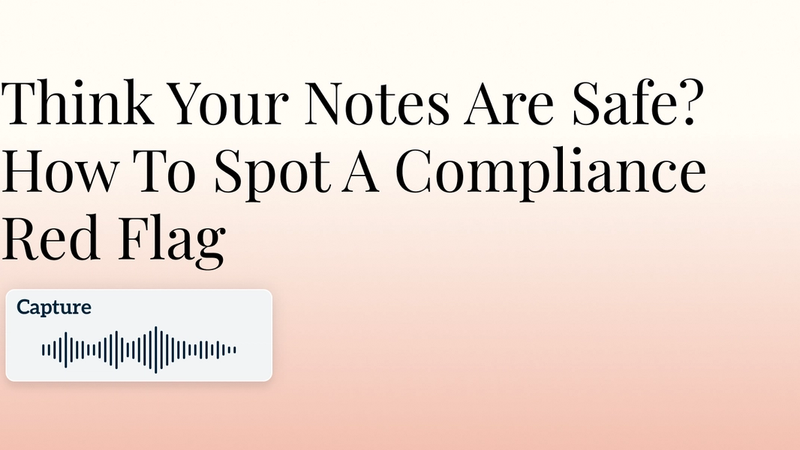 Think Your Notes Are Safe? How To Spot A Compliance Red Flag