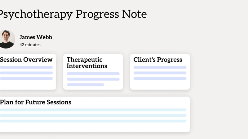 Psychotherapy Progress Note Template Hero Image