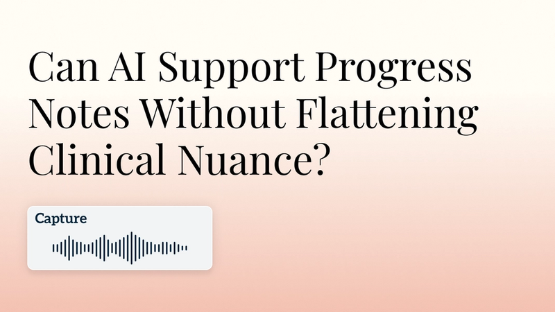 Can AI Support Progress Notes Without Flattening Clinical Nuance? hero image
