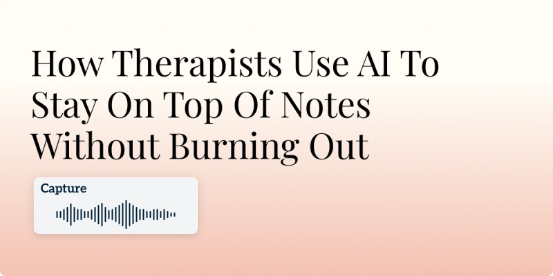 How Therapists Use AI To Stay On Top Of Notes Without Burning Out Hero Image