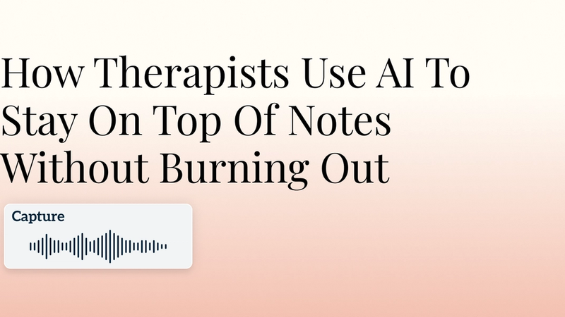 How Therapists Use AI To Stay On Top Of Notes Without Burning Out Hero Image